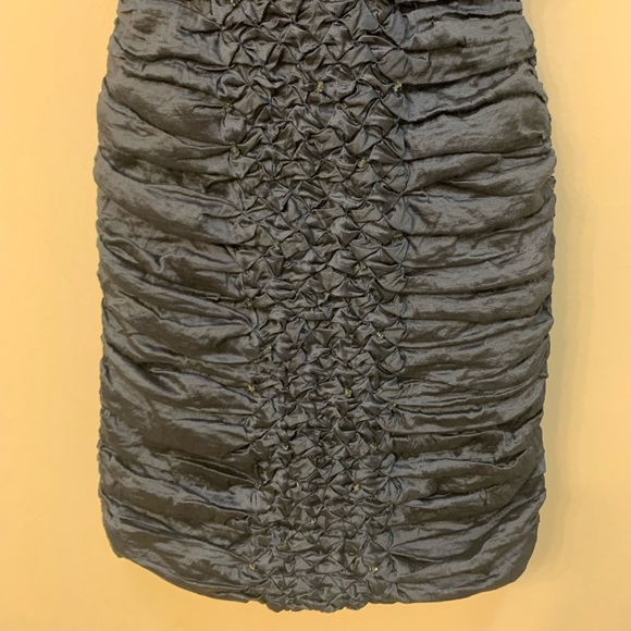 BCBGMaxAzria China Blue Ruched Strapless Dress - size 2 - Picture 6 of 10